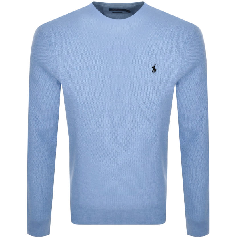 Alternative Image for ProductRalph Lauren Long Sleeved Crew Neck T Shirt Blue1